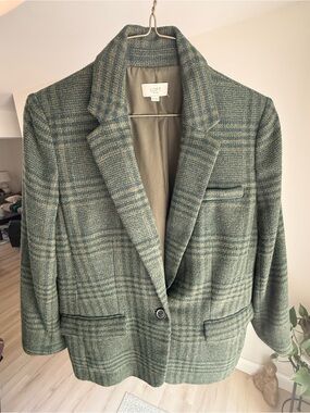 Loft Petite Houndstooth Oversized Blazer, size 12 Petite